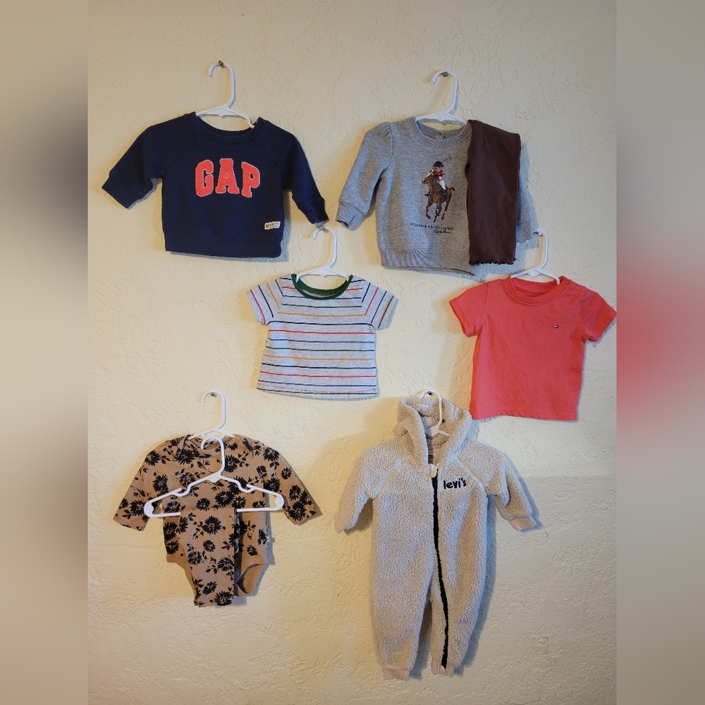 Baby Girl Fall 3-6 M Bundle Ralph Lauren Mudpie Baby Gap Levi's Tommy Hilfiger